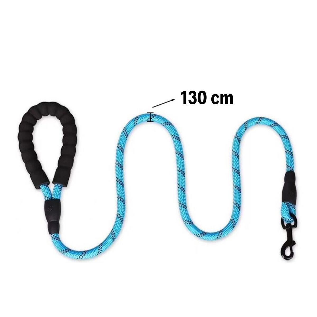 Reflektörlü Fosforlu Köpek Gezdirme Halatı Tasma Kayışı Metal Kancalı 130 cm (5271) Reflektörlü Fosforlu Köpek Gezdirme Halatı Tasma Kayışı Metal Kancalı 130 cm (5271)