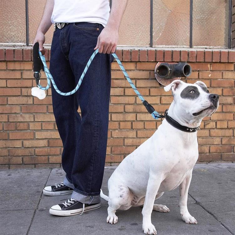 Reflektörlü Fosforlu Köpek Gezdirme Halatı Tasma Kayışı Metal Kancalı 130 cm (5271) Reflektörlü Fosforlu Köpek Gezdirme Halatı Tasma Kayışı Metal Kancalı 130 cm (5271)