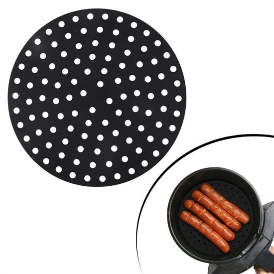 Renkli Isıya Dayanıklı Yıkanılabilir Silikon Fırın Ve Airfryer Yuvarlak Pişirme Matı 20 Cm (5271)