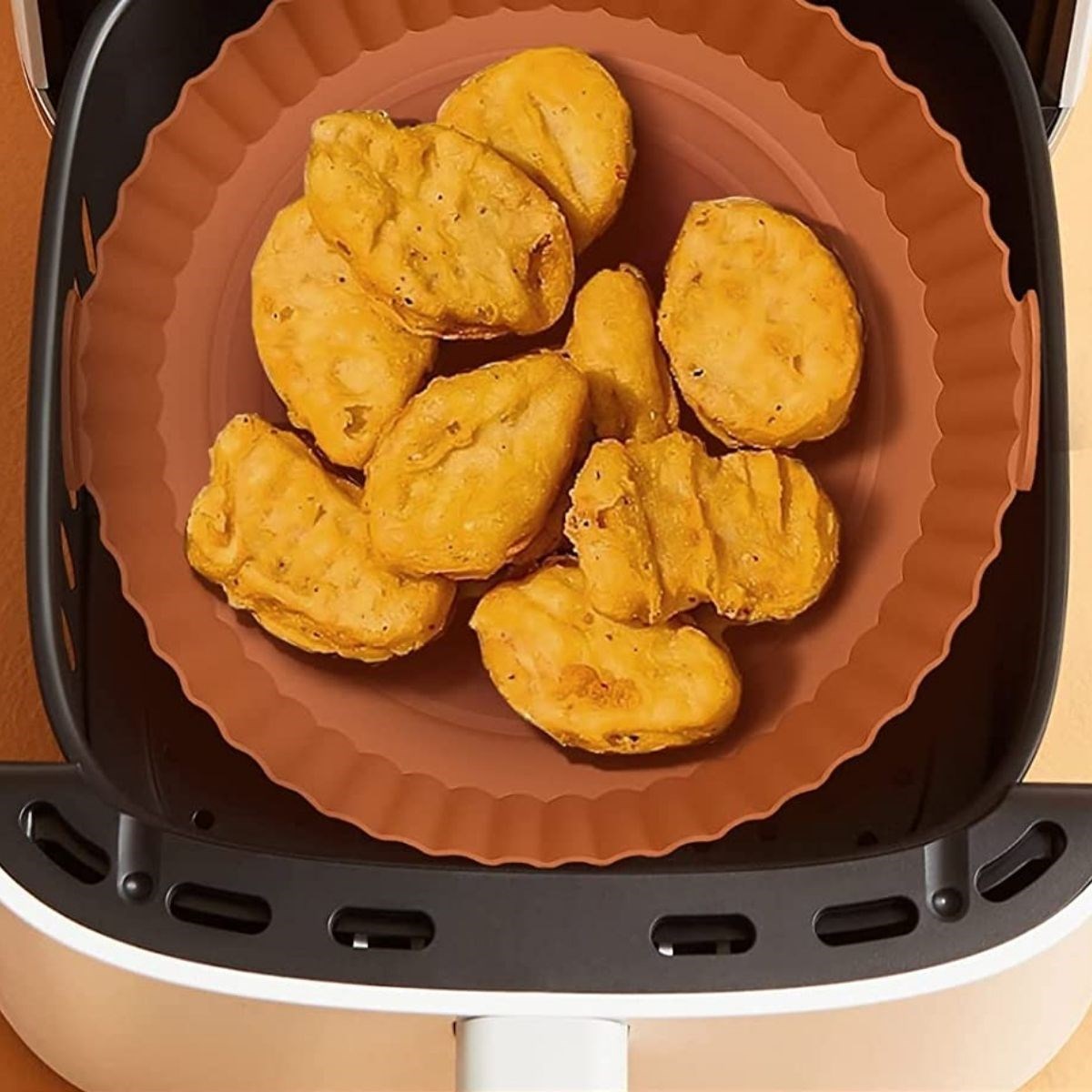 Renkli Isıya Dayanıklı Yıkanılabilir Silikon Fırın Ve Airfryer Yuvarlak Model Pişirme Matı 20 Cm (5271)