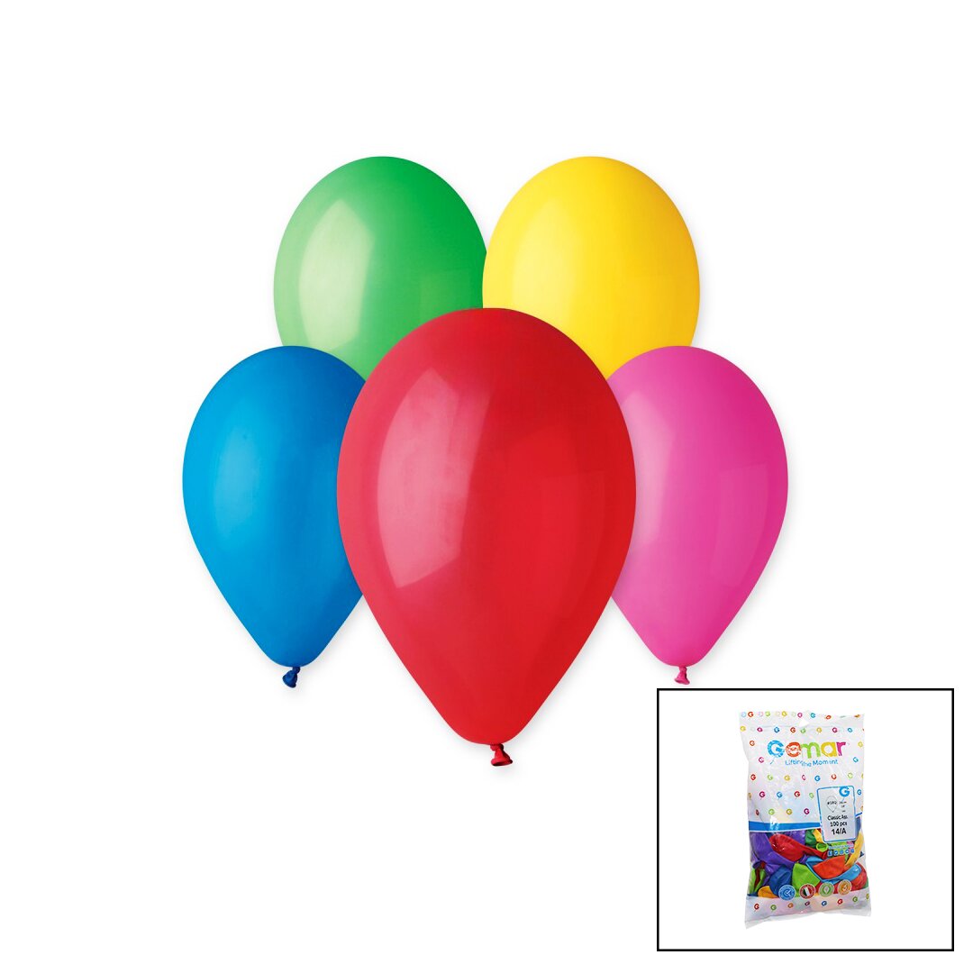RENKLİ KLASİK BALON 10 İNÇ - 26CM - 100PCS (5271)