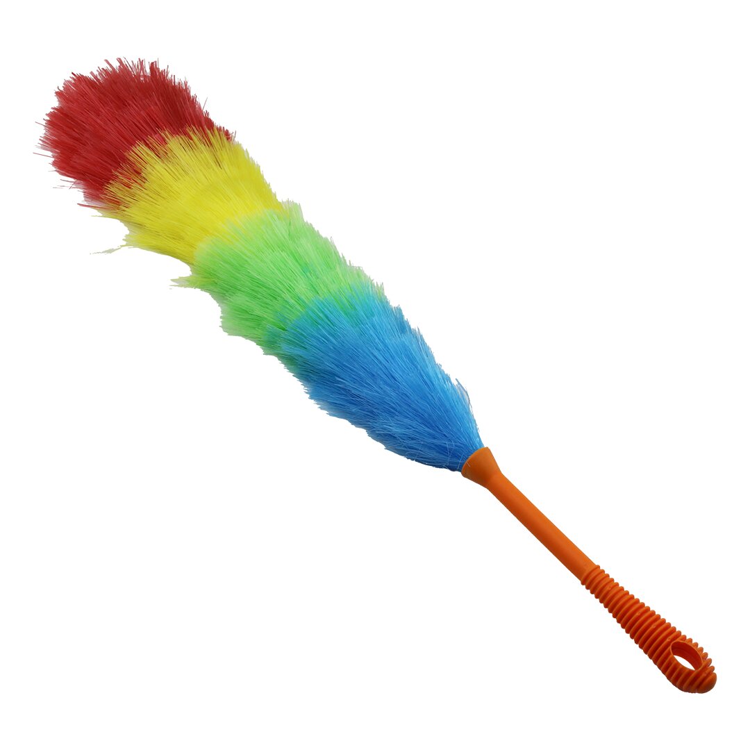 RENKLİ NAYLON KILLI  TOZ ALMA PÜSKÜLÜ  PÜSKÜL=43.5 CM + RENKLİ KALIN PLASTİK SAP=18.5CM = 62CM BRKT-910231 (5271)