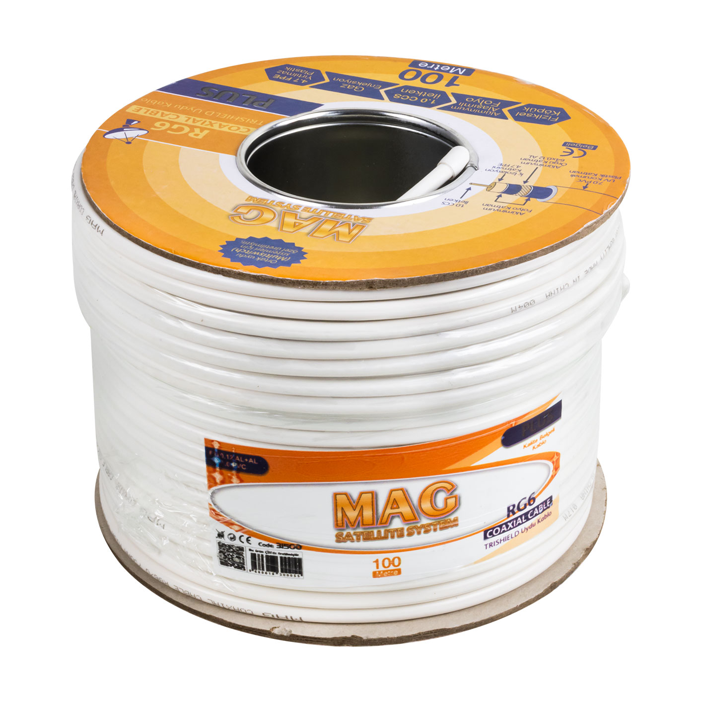 RG6/U4 TRISHIELD 64 TEL ANTEN KABLOSU (100 METRE) (5271)