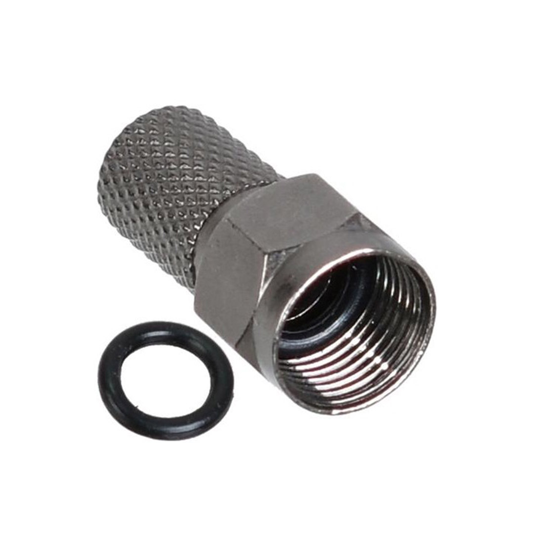 RG6/U6 22 MM SİYAH CONTALI F KONNEKTÖR (100LÜ POŞET) (5271)