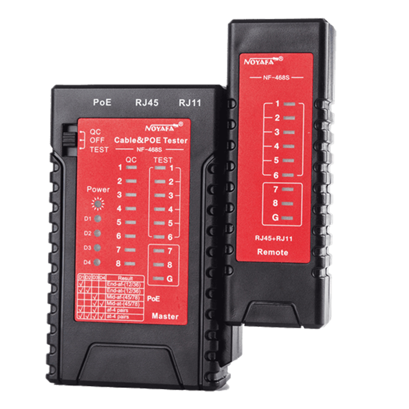 RJ45/RJ11/POE KABLO TEST CİHAZI NF-468S (5271) RJ45/RJ11/POE KABLO TEST CİHAZI NF-468S (5271)