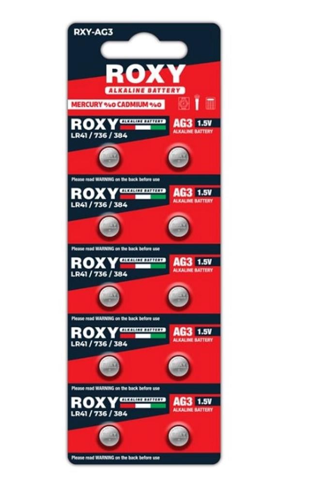Roxy RXY-AG3 LR41/736/384 Alkalin Pil (10'LU Paket) (5271) Roxy RXY-AG3 LR41/736/384 Alkalin Pil (10'LU Paket) (5271)