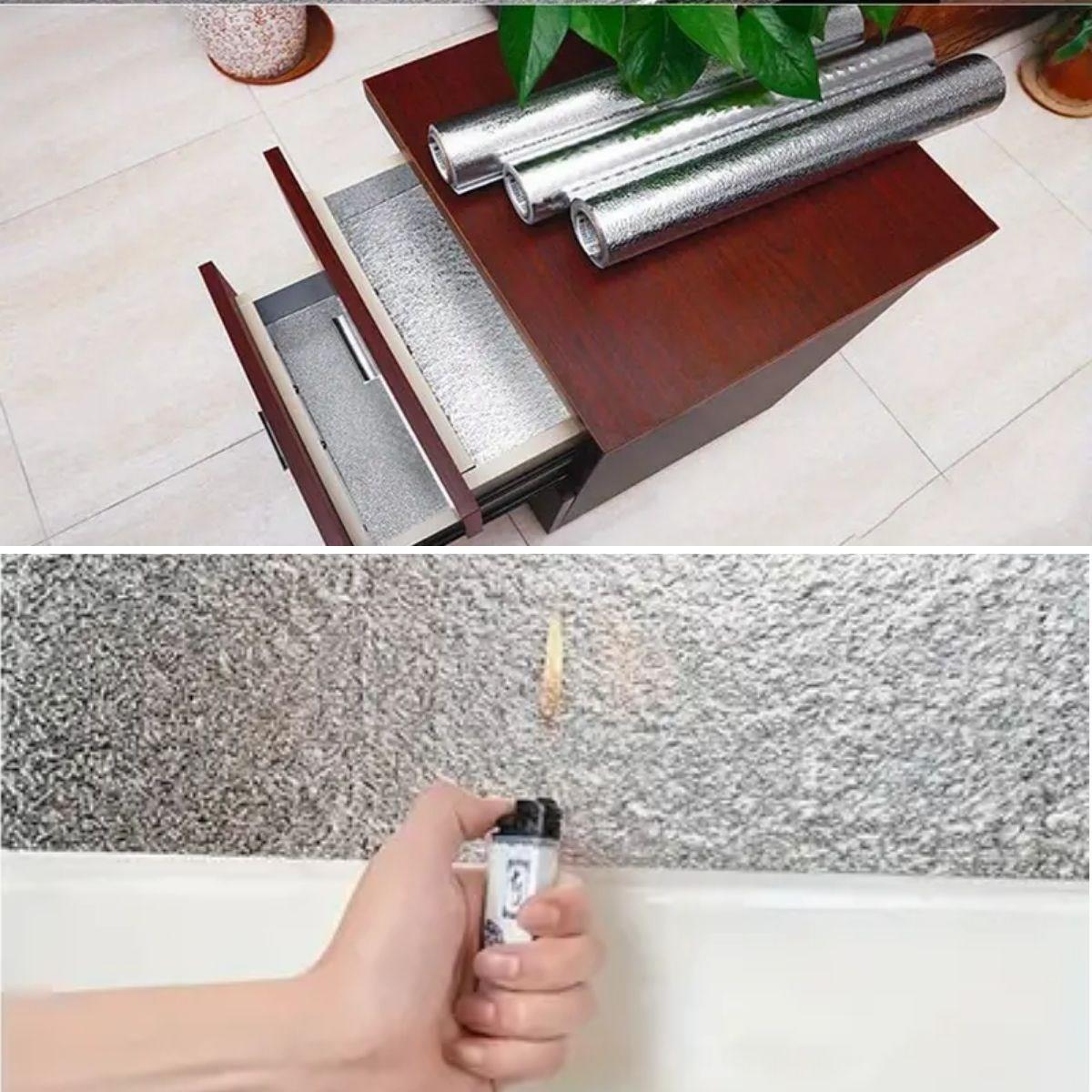 Rulo Gümüş Alüminyum Folyo Duvar Kağıdı, Kendinden Yapışkanlı Raf İçi, Su Geçirmez Folyo 2 mt x 60 cm (5271) Rulo Gümüş Alüminyum Folyo Duvar Kağıdı, Kendinden Yapışkanlı Raf İçi, Su Geçirmez Folyo 2 mt x 60 cm (5271)