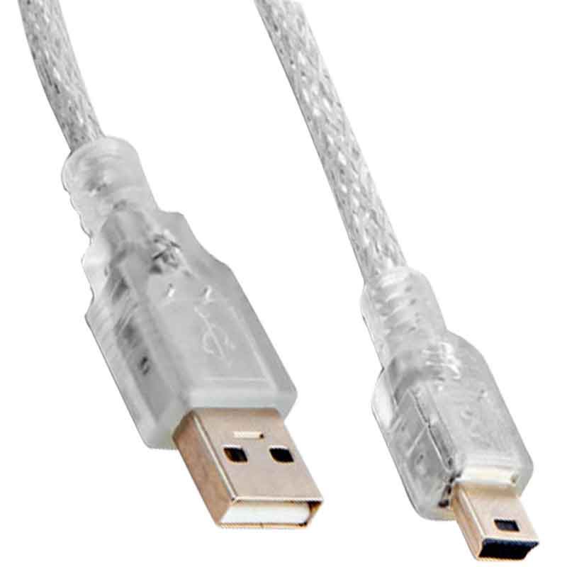 S-LINK SL-UK55 USB 2.0 5 METRE ŞEFFAF USB AM MİNİ 5 PİN KABLO (5271)