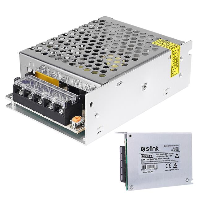 S-Link SL-KA65 12 Volt 5 Amper 65 Watt Metal Kasa Adapatör (5271) S-Link SL-KA65 12 Volt 5 Amper 65 Watt Metal Kasa Adapatör (5271)