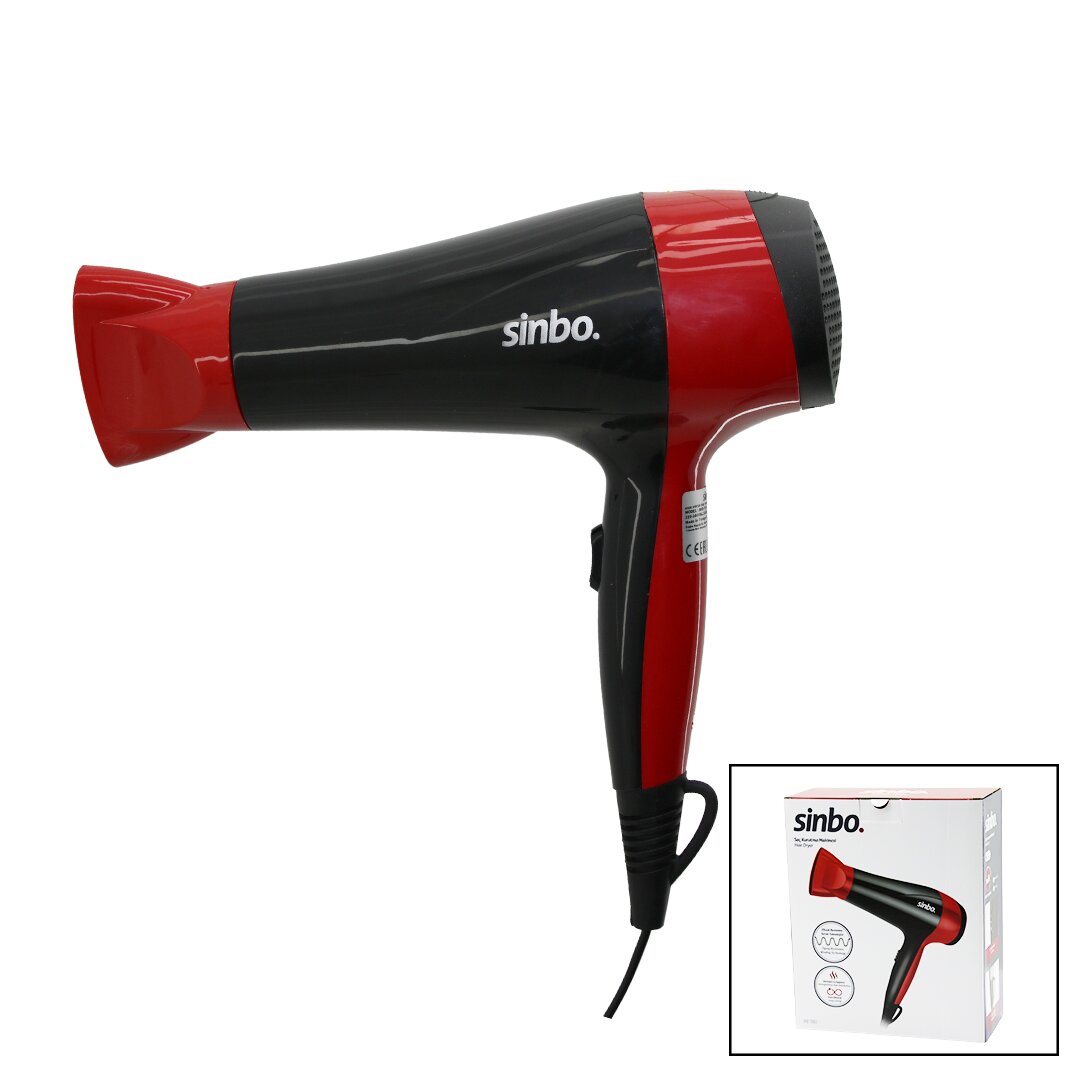 SAÇ KURUTMA MAKİNESİ 2 KADEME HIZ - SICAKLIK FÖN BAŞLIK ZİKZAK REZİSTANS SARIM HOMOJEN ISI DAĞILIM SHD-7093 (5271)