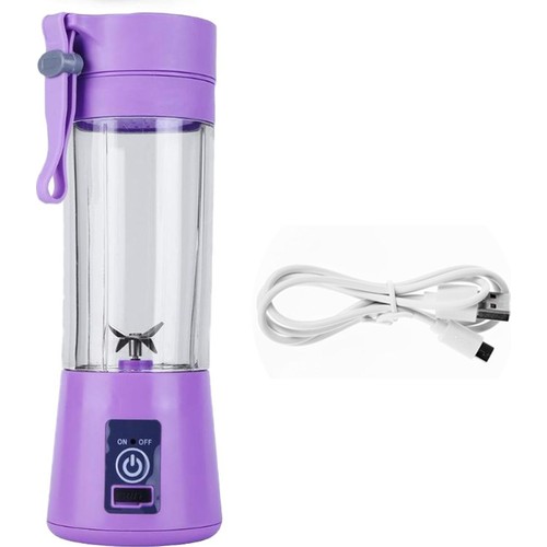 Şarjlı Portatif El Blenderi 380 Ml Usb Kablolu Mor (5271)