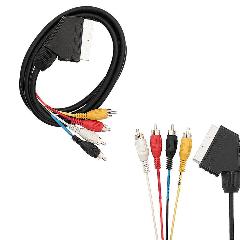SCART 4 RCA 1.2 METRE 8MM KABLO (5271)