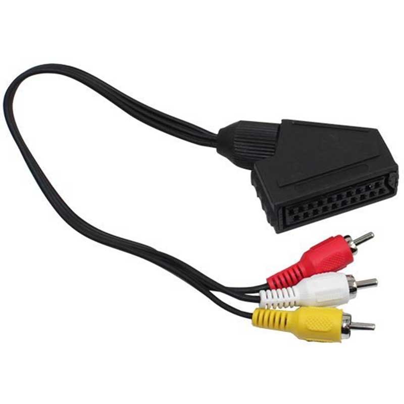 SCART ADAPTÖR DİŞİ/RCA ERKEK 20 CM KABLO (5271)