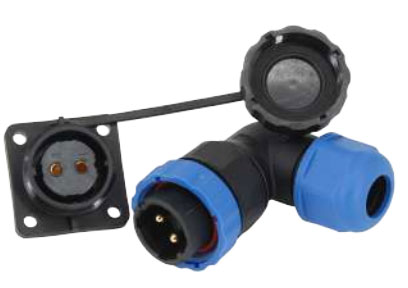 SD28 SU GEÇİRMEZ 2 PİN 28 MM YUVARLAK KONNEKTÖR (90° DİRSEK) (5271)