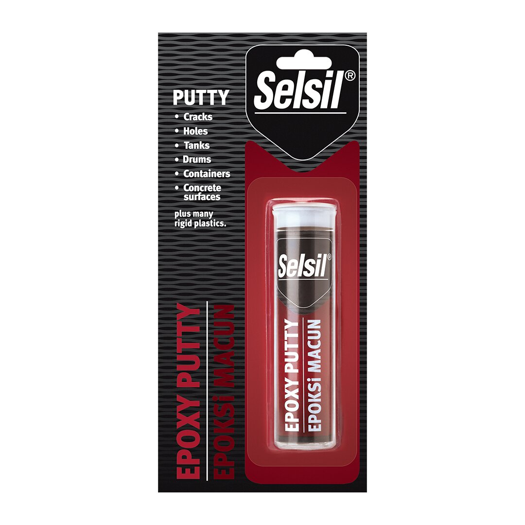 SELSİL EPOXY PUTTY - EPOKSİ MACUN ISIYA DAYANIKLI YAPIŞTIRCI 57GR AHŞAP - METAL - CAM - SERAMİK (5271)