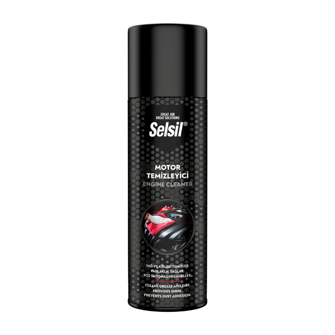SELSİL OTO - ARAÇ MOTOR TEMİZLEYİCİ - PARLATICI - TOZ YAPIŞMA ENGELLEYİCİ SPREY 500ML (5271)