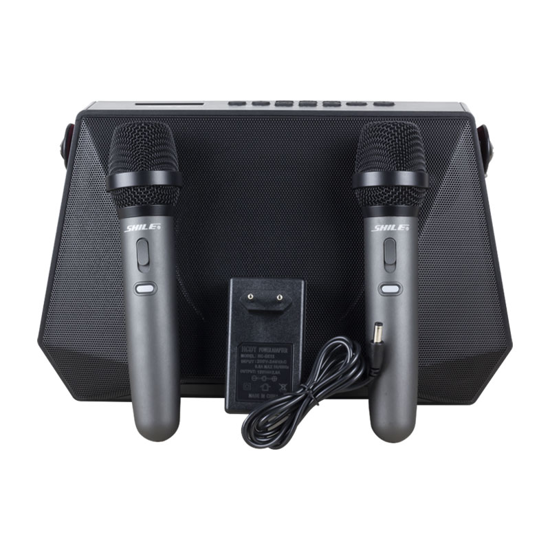 SHILE SL-3A İKİ EL MİKROFONLU KUMANDALI USB/SD/BT PORTATİF HOPARLÖR (5271)