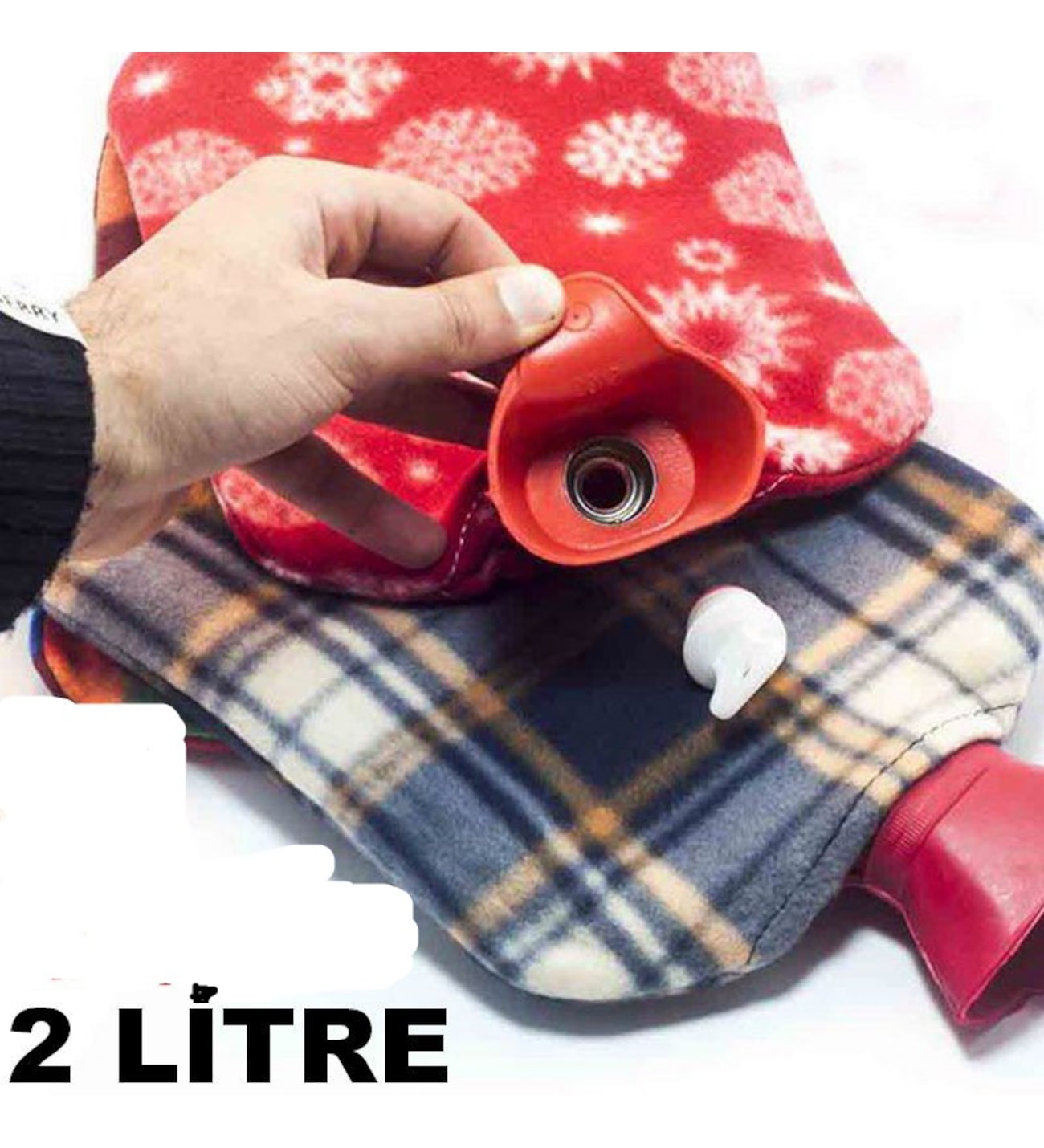 Sıcak Su Torbası 2 Litre Polar Kılıflı Termofor (5271)