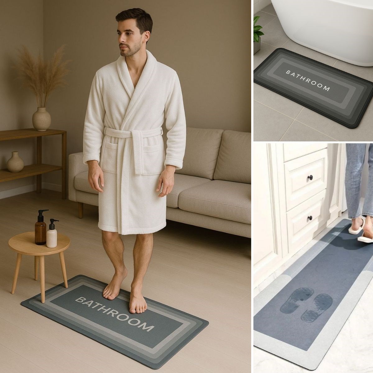 Sihirli Süper Su Emici Kaymaz Tabanlı Uzun Paspas 40*120 cm (5271) Sihirli Süper Su Emici Kaymaz Tabanlı Uzun Paspas 40*120 cm (5271)