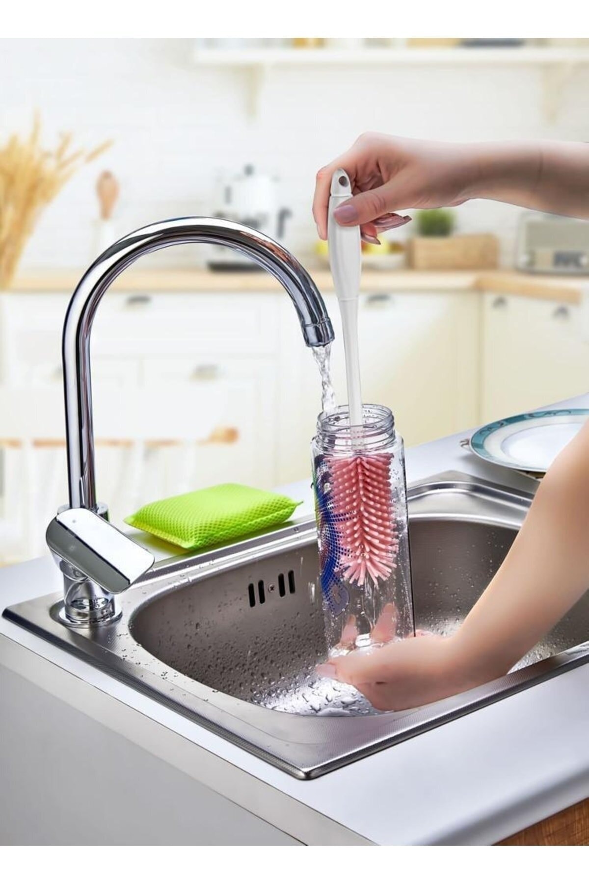 Silikon Şişe Biberon Konserve Kavanoz Matara Temizleme Fırçası Çok Amaçlı Temizleme Fırçası Bpa Free (5271)