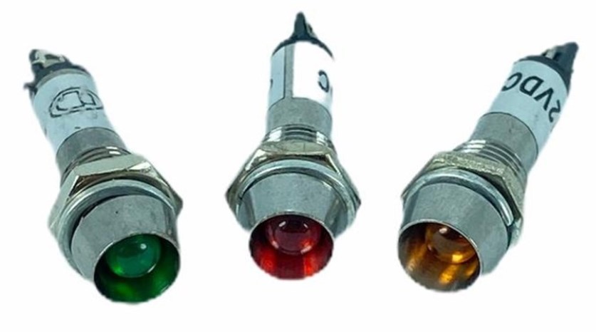 SİNYAL LAMBASI Ø8MM METAL 24V (IC-225) (5271)