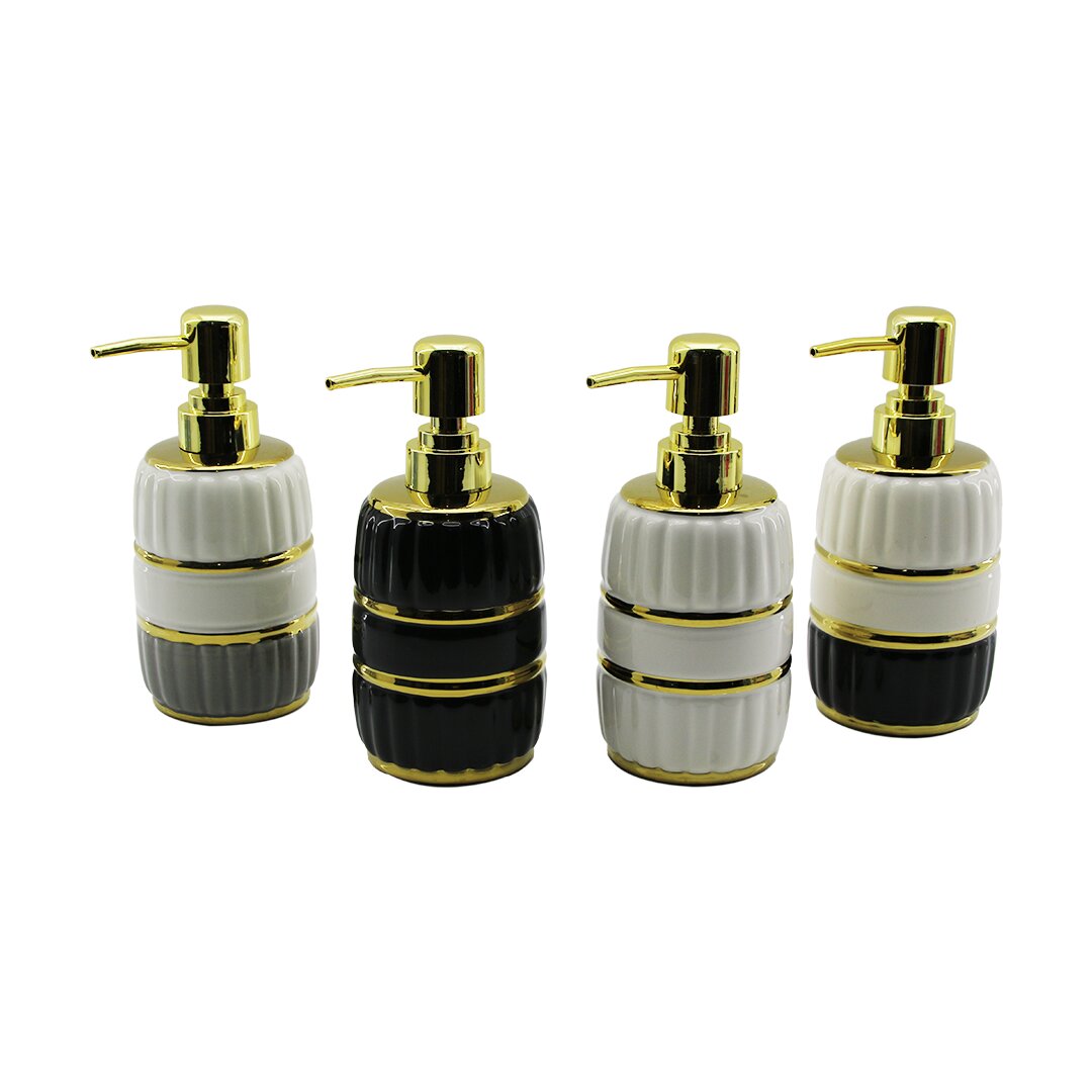 ŞİŞE GOLD KAPAK - BOĞUM SERAMİK SIVI SABUNLUK 6X11CM (5271)