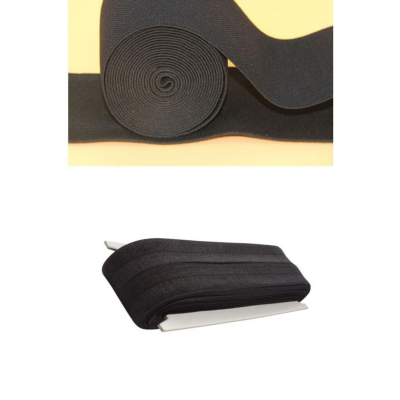 SİYAH - 1.5CM PAÇA LASTİK YASSI GENİŞ 10MT. (5271)