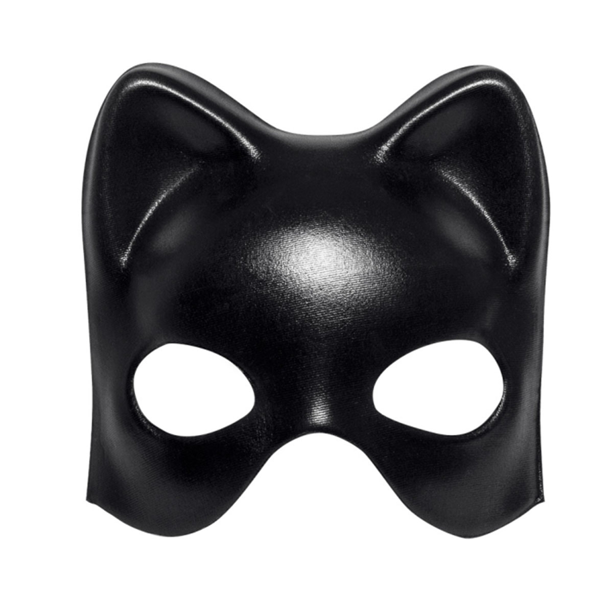 Siyah Deri Görünümlü Kedi Maskesi – Cosplay &amp;amp; Maskeli Balo (5271)