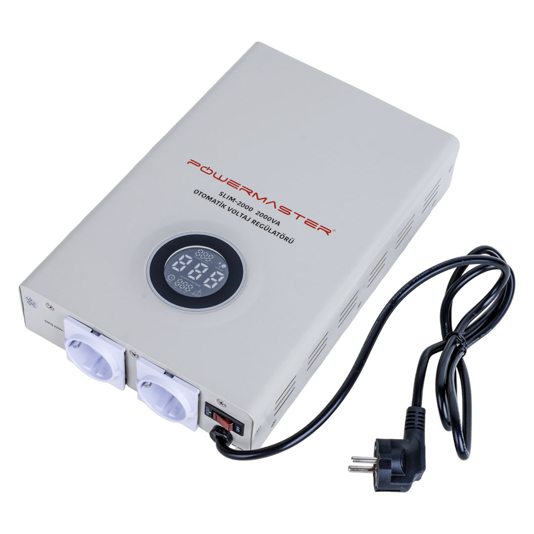 SLIM-2000 OTOMATİK 1200 WATT 2000VA VOLTAJ REGÜLATÖRÜ (5271)