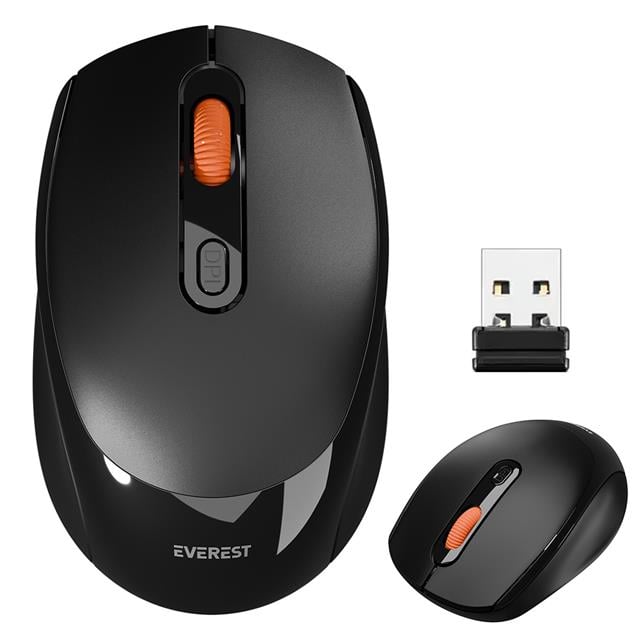 SMW-87 USB Siyah 2.4Ghz 1600DPI Kablosuz Mouse (5271)
