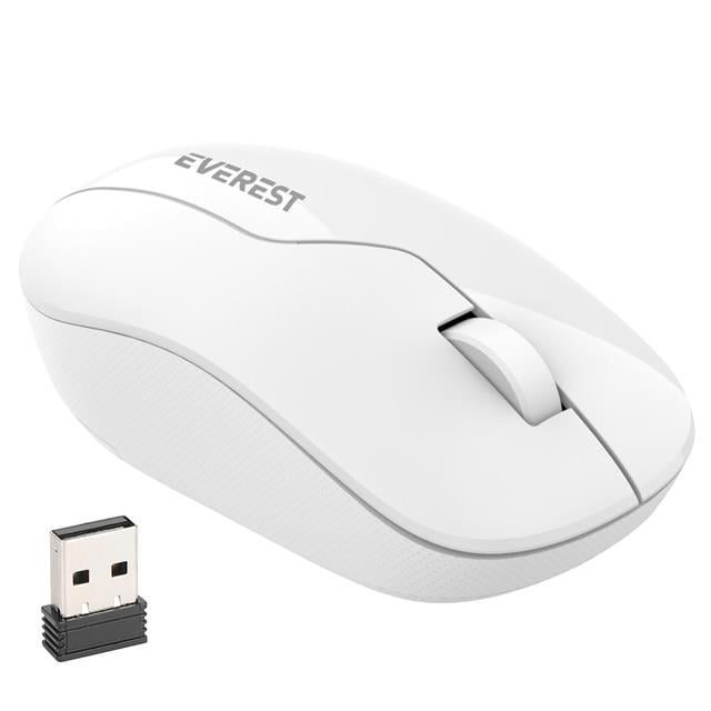 SMW-973 USB Beyaz 2.4Ghz 1200DPI Kablosuz Optik Mouse 5 Metre Menzilli (5271)