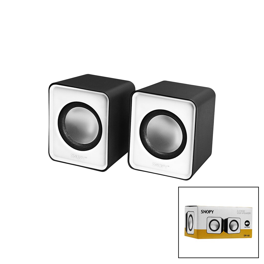 SNOPY SN-66  BEYAZ  USB 2.0 MULTİMEDYA 1+1 HOPARLÖR SPEAKER SET 6W (5271)