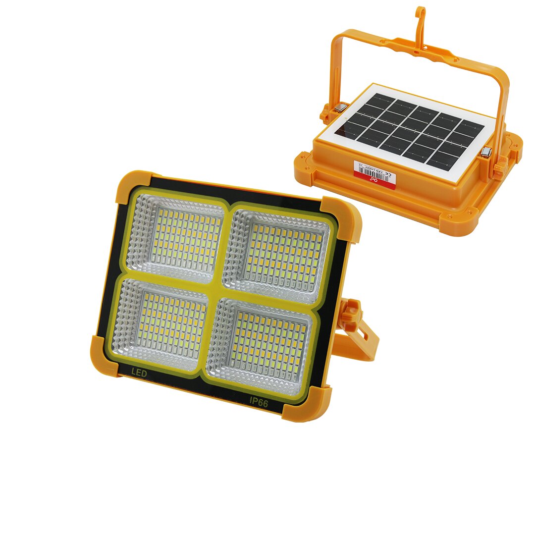 SOLAR LED LİGHT ÇAKARLI SOLAR PROJEKTÖR - POWERBANK KAMP - DIŞ MEKAN GÜNEŞ ENERJİLİ 12000mAh- 84X4=336LED (5271)