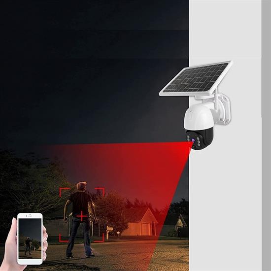 Solar Panelli Su Geçirmez Gece Görüş Destekli Wifi Bağlantılı Güvenlik Kamerası (5271) Solar Panelli Su Geçirmez Gece Görüş Destekli Wifi Bağlantılı Güvenlik Kamerası (5271)