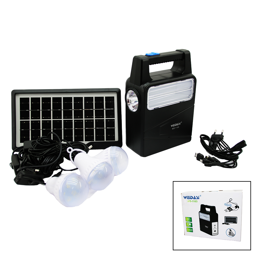 SOLAR SEYYAR PANELLİ - FİŞ ŞARJLI 2İN1 DİKEY MODEL EL FENERİ  - 3 PARÇA  AMPUL KABLOLU - POWERBANK (5271)