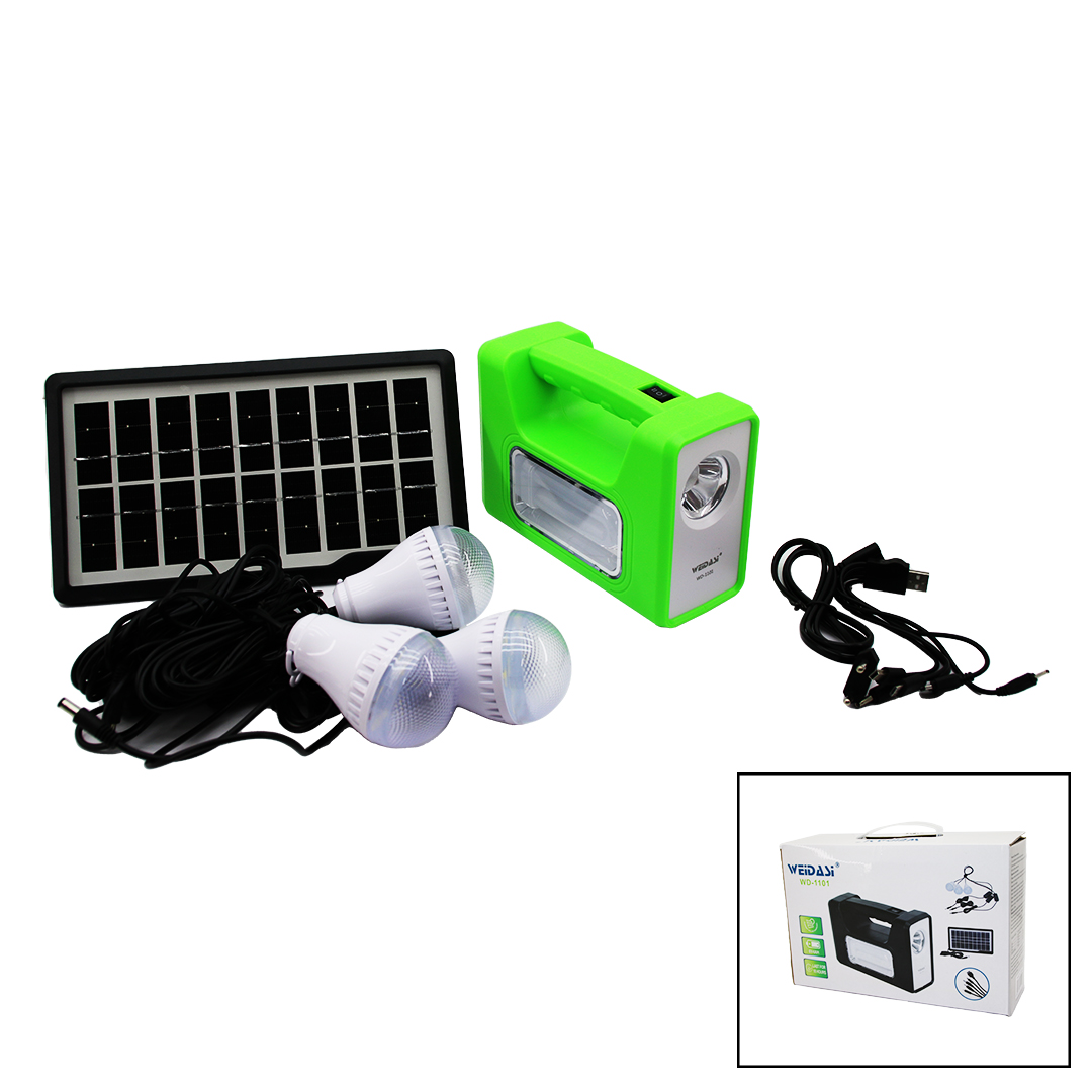 SOLAR SEYYAR PANELLİ - FİŞ ŞARJLI 2İN1 YATAY - DÜZ MODEL EL FENERİ  - 3 PARÇA  AMPUL KABLOLU - POWERBANK (5271)