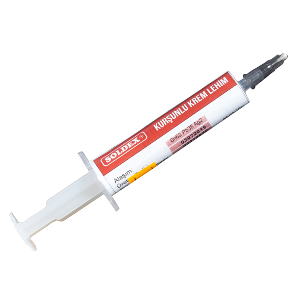SOLDEX KURŞUNLU ENJEKTÖR 10 GR. KREM LEHİM ŞIRINGA (5271)