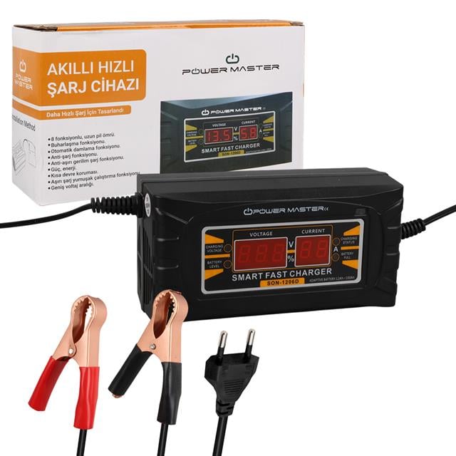 SON-1206D 12 Volt - 6 Amper Akıllı Hızlı Akü Şarj Cihazı (5271)