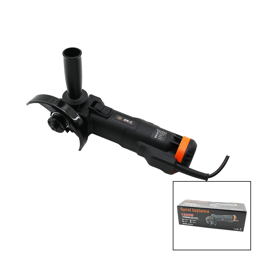 SPRAL TAŞLAMA  1200W  SİYAH - TURUNCU  11000/min - 125mm BLL-02 (5271)