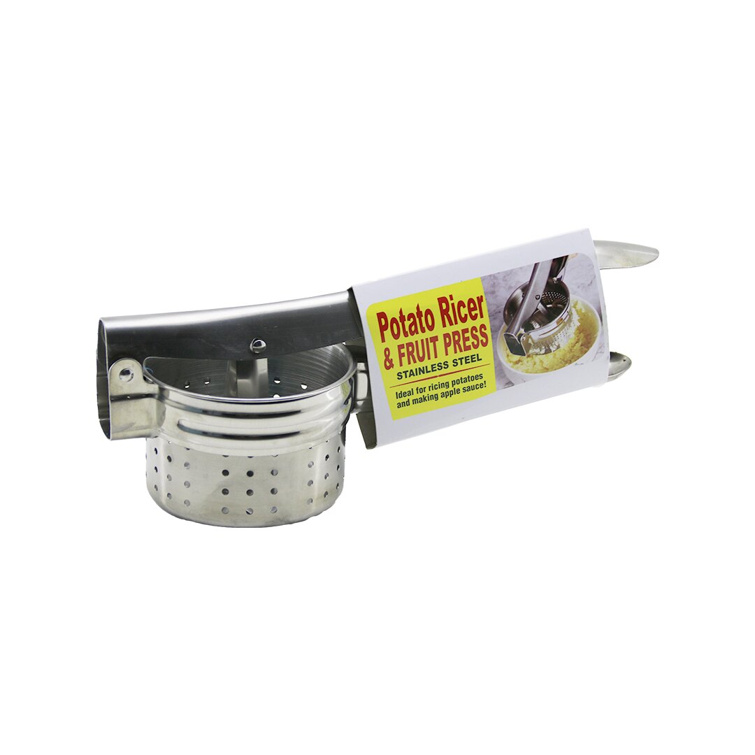 STAINLESS STEEL MANUEL KOLLU - ÇELİK METAL  PATATES EZİCİ - MEYVE SIKICI PRES (5271)