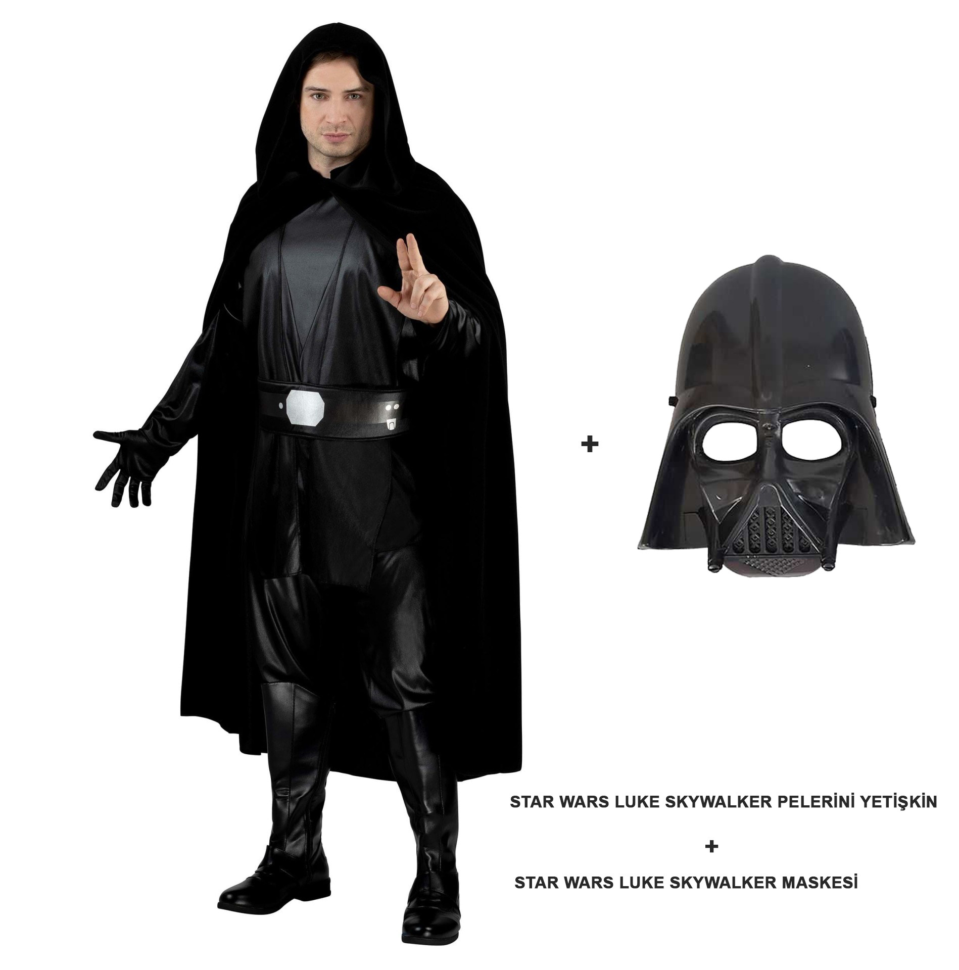 Star Wars Luke Skywalker Pelerini Yetişkin Ve Maskesi (5271)