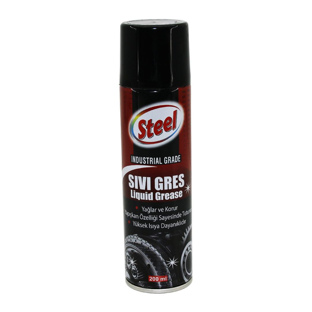 STEEL ST-1304 SIVI GRES SPREY 200ML YAĞLAR - KORUR - ISIYA DAYANIKLI (5271)