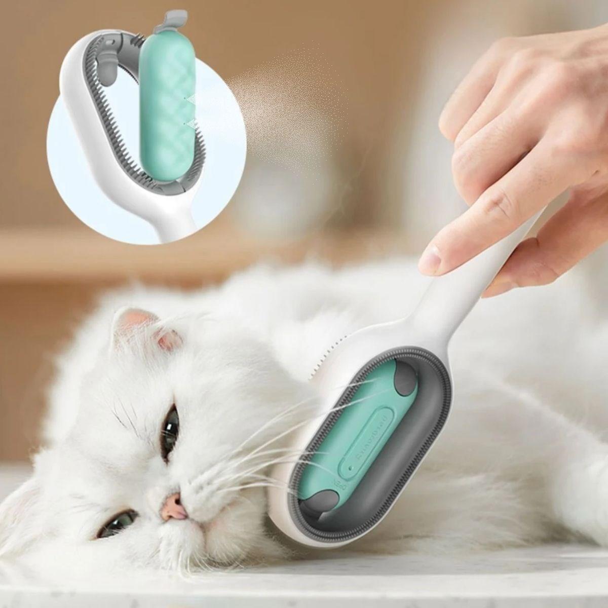 Su Hazneli Kedi ve Köpek Tüyü Toplamama Fırçası Su Hazneli Pet Tarağı (5271)