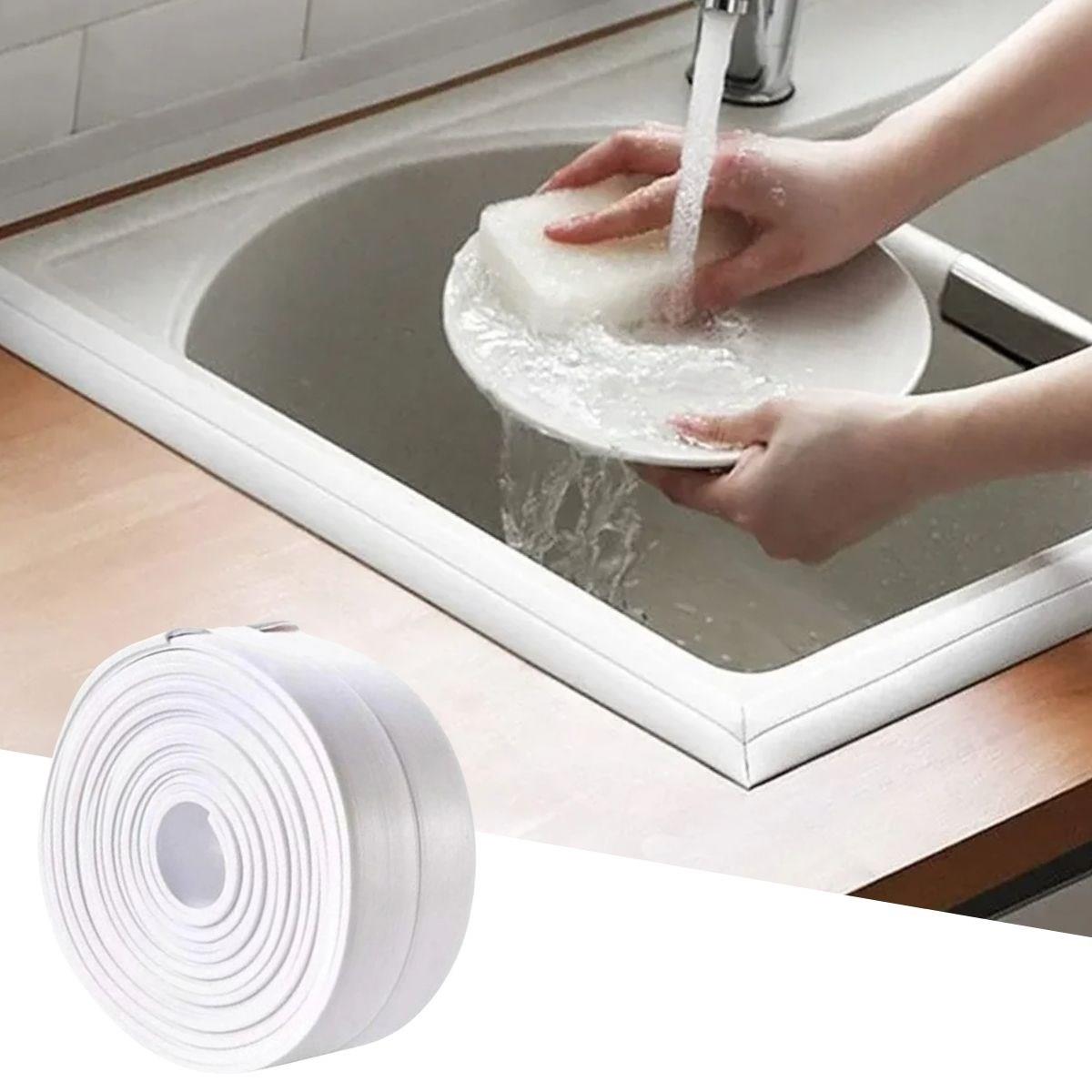 Su Sızdırmaz Banyo Mutfak Lavabo Küvet İzolasyon Şerit Bant,Lavabo Kenar Bandı 3.2 mt x 38 mm (5271)