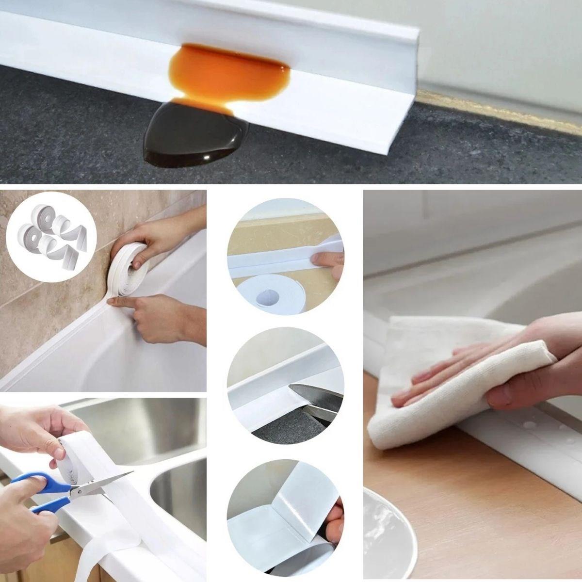 Su Sızdırmaz Banyo Mutfak Lavabo Küvet İzolasyon Şerit Bant,Lavabo Kenar Bandı 3.2 mt x 38 mm (5271) Su Sızdırmaz Banyo Mutfak Lavabo Küvet İzolasyon Şerit Bant,Lavabo Kenar Bandı 3.2 mt x 38 mm (5271)