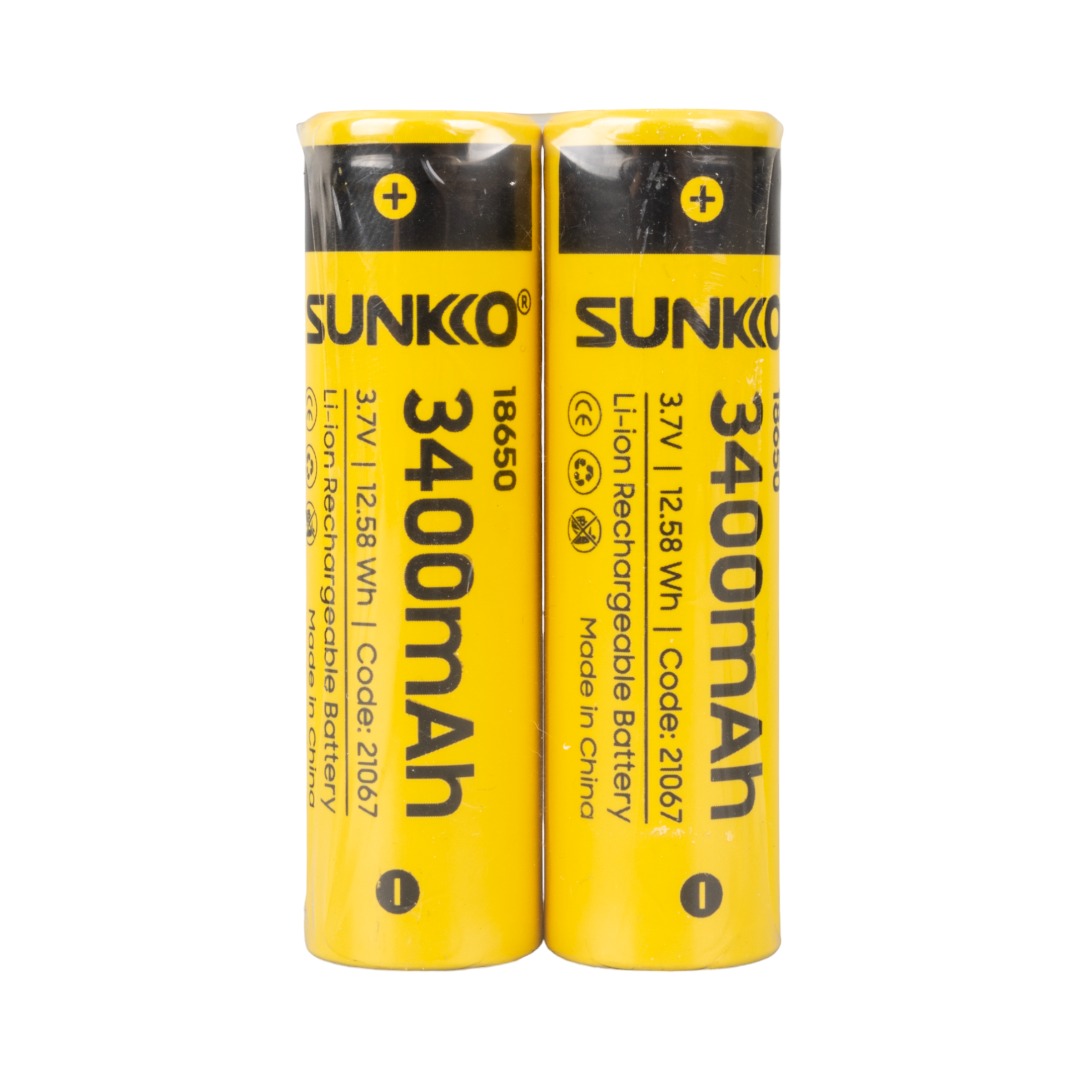 SUNKKO 3.7 VOLT 3400 MAH 18650 ŞARJ EDİLEBİLİR PİL  (TEKLİ) (5271)