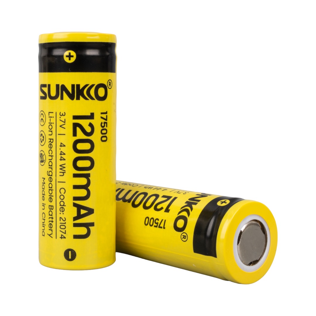 SUNKKO 3.7 VOLT 1200 MAH 17500 ŞARJ EDİLEBİLİR PİL  (TEKLİ) (5271)
