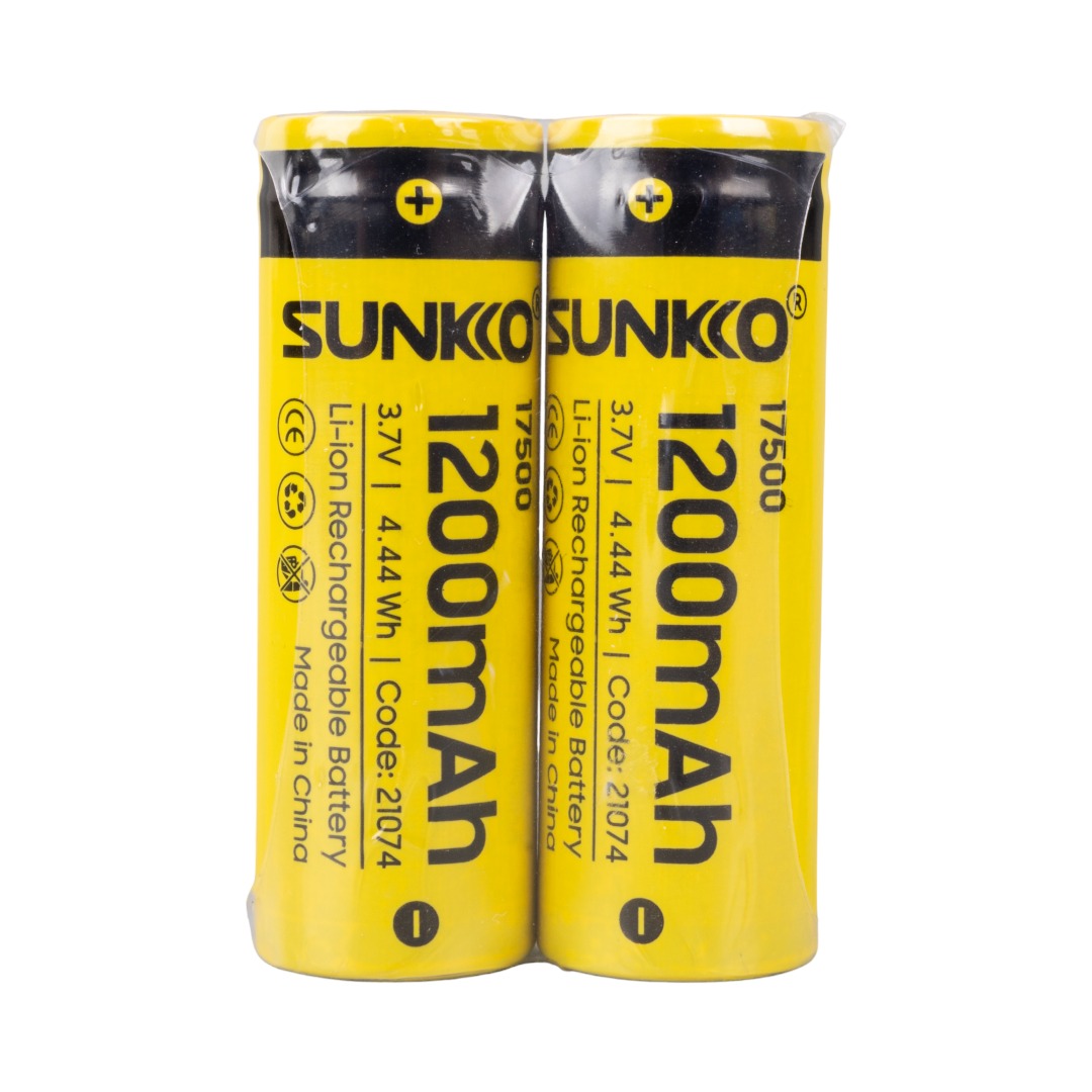 SUNKKO 3.7 VOLT 1200 MAH 17500 ŞARJ EDİLEBİLİR PİL  (TEKLİ) (5271)