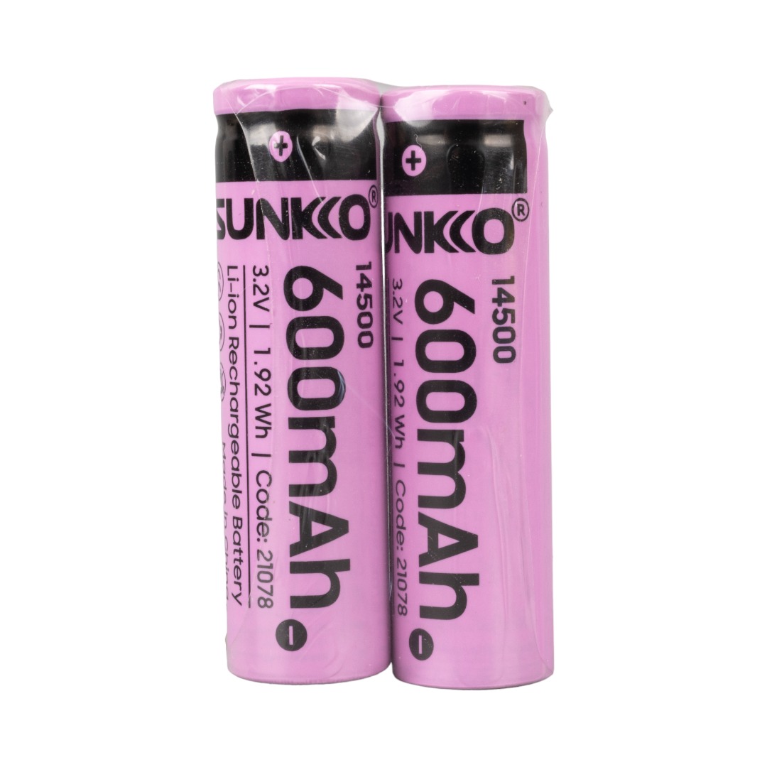 SUNKKO IFR 3.2 VOLT 600 MAH 14500 ŞARJ EDİLEBİLİR PİL  (TEKLİ) (5271)
