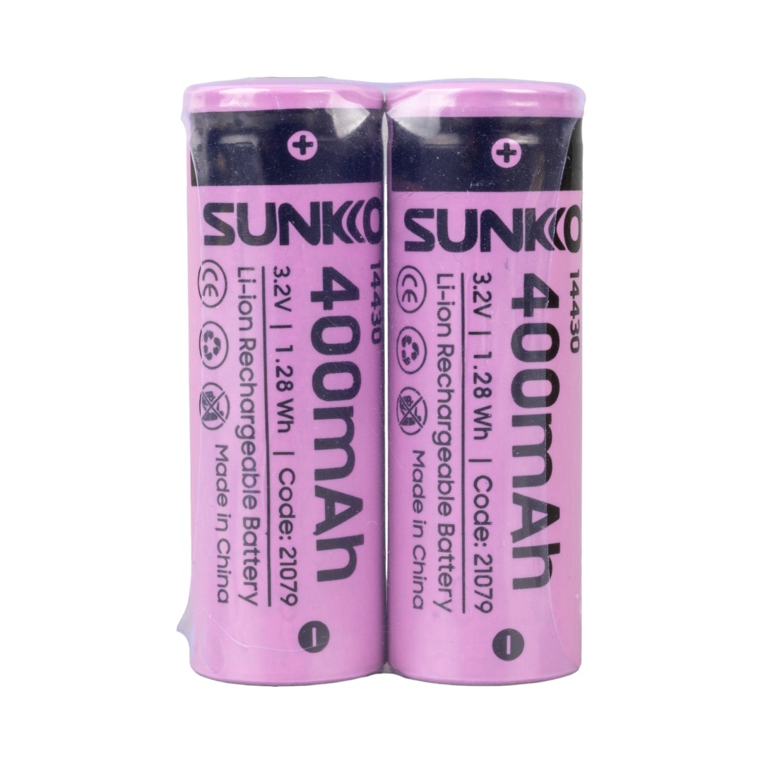 SUNKKO IFR 3.2 VOLT 400 MAH 14430 ŞARJ EDİLEBİLİR PİL (TEKLİ) (5271)